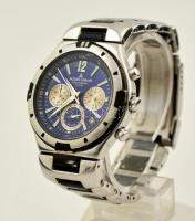 Jacques Lemans Cronograph fém szíjas karóra, elemmel, működik, díszdobozban