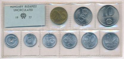 1977. 2f-10Ft (9xklf) érmés forgalmi sor fóliatokban T:1 Adamo FO10