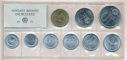 1971. 2f-10Ft (9xklf) érmés forgalmi sor fóliatokban T:1 Adamo FO4