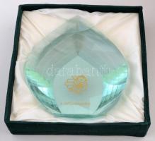 1986 Gyermekekért díj (üvegplasztika, adományozó okirat, tájékoztató füzet) Turgonyi Júlia (1928-201...