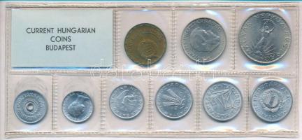 1973. 2f-10Ft (9xklf) érmés forgalmi sor fóliatokban T:1 patina 
Adamo FO6