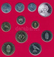 1994. 10f-200Ft (11xklf) forgalmi sor dísztokban, közte 1994. 200Ft Ag "Deák" T:PP Adamo F...