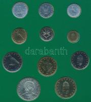 1995. 10f-200Ft (11xklf) forgalmi sor dísztokban, benne 200Ft Ag "Deák", "Magyarorszá...