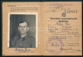 1943 Fényképes honvédségi gépjárművezetői igazolvány / Military driving licence with photograph