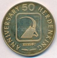 Dél-Afrika 1976-1978. "50 éves Wildlife Society" jelzett, aranyozott Ag emlékérem (37,43g/...