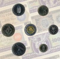 2006. 1Ft-100Ft (8xklf) forgalmi sor szettben, benne 1946-os 1Ft Ag "Hatvanéves a Forint" ...