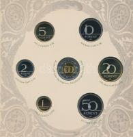 2007. 1Ft-100Ft (8xklf) forgalmi sor, benne "Berán Lajos és a pengő" Ag emlékérem (10g/0.9...