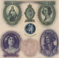 2007. 1Ft-100Ft (8xklf) forgalmi sor, benne "Berán Lajos és a pengő" Ag emlékérem (10g/0.9...