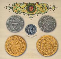 2008. 1Ft-100Ft 7klf db + Mátyás denár Ag fantáziaverete "Reneszánsz emlékév" dísztokos fo...