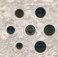 2008. 1Ft-100Ft (7xklf) forgalmi sor "Búcsú az egy- és kétforintostól" dísztokos szettben ...