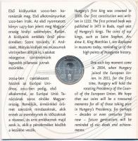 2011. 5Ft-200Ft 6klf darabos forgalmi érme sor + 3000Ft Ag "Az Európai Unió Tanácsának magyar e...