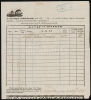 1869 Első Magyar gőzhajó társulat fuvarlevél