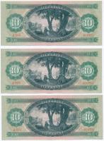 1969. 10Ft (3x) sorszámkövetők T:II-,III szép papír
Adamo F7