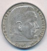 Német Harmadik Birodalom 1935F 5M Ag "Hindenburg" T:2 ph.
German Third Reich 1935F 5 Mark...
