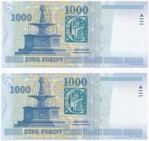 1998. 1000Ft "DC" (2x) sorszámkövetők T:I
Adamo F55.2