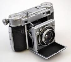 cca 1951 Certo Super Dollina II fényképezőgép, eredeti bőr tokjában, működőképes, jó állapotban