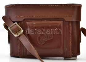 cca 1951 Certo Super Dollina II fényképezőgép, eredeti bőr tokjában, működőképes, jó állapotban