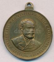 1891. Bellusi Baross Gábor M. Kir. Keresked. Minister, a Kiállítás Védnöke / Kiállítási Emlék Temesvár 1891 Cu emlékérem füllel (33mm) T:2