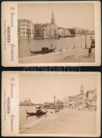 cca 1880 Velence, 5 db keményhátú fotó, 11x17 cm / Venice, 5 vintage photos