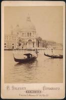 cca 1880 Velence, 5 db keményhátú fotó, 11x17 cm / Venice, 5 vintage photos