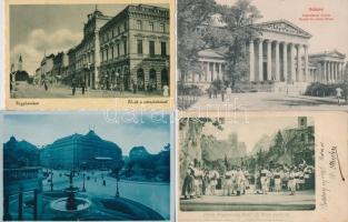 52 db régi magyar és történelmi magyar városképes lap, vegyes minőség / 52 pre-1945 Hungarian and Historical Hungarian town-view postcards, mixed quality