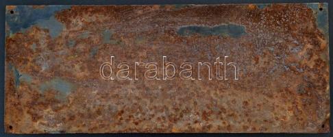 Vöröshadsereg útja, régi zománcozott fém tábla, rozsdafoltokkal, lepattanásokkal, 20x50 cm