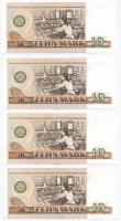NDK 1971. 10M (4x) sorszámkövetők T:II
GDR 1971. 10 Mark (4x) sequential serials C:XF