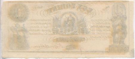 1852. 1Ft "Kossuth bankó" kitöltetlen "H" T:I-
Hungary 1852. 1 Forint "H&q...