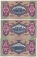 1930. 100P (3x) sorszámkövetők, csillagos sorozatszám T:I