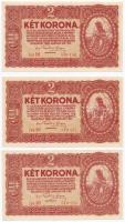 1920. 2K "2aa" (3x) sorszámkövetők T:I,I-