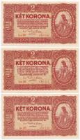 1920. 2K "2aa" (3x) sorszámkövetők T:I,I-