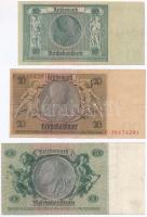 Németország / Weimari Köztársaság 1929. 10M + 20M + Német Harmadik Birodalom 1933. 50M T:III szép pa...