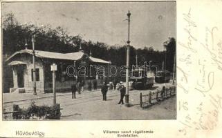 Budapest II. Hűvösvölgy, Villamos vasút végállomás, villamosok (EK)