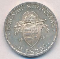 1938. 5P Ag "Szent István" T:1-,2
Adamo P8.1