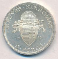 1938. 5P Ag "Szent István" T:1-,2
Adamo P8.1