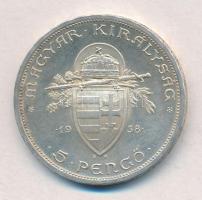 1938. 5P Ag "Szent István" T:1-,2
Adamo P8.1