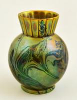 Zsolnay eozin mázas váza, apró karcolással, jelzett, m:12,5 cm