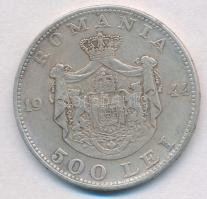 Románia 1944. 500L Ag "I. Mihály" T:2
Romania 1944. 500 Lei Ag "Mihai I" C:XF 
...