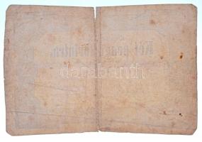 1849. 2Ft "Kossuth bankó" sorszám és hátlap nélkül. Nem katalogizált sajtóhiba! T:III-,IV ...