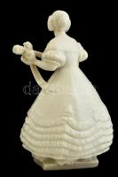 Herendi Déryné, fehér mázas, jelzett (mélynyomás),  hibátlan, m:21 cm