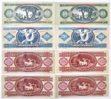 Vegyes 8db-os kiváló tartású forint bankjegy tétel, benne: 1957-1960. 10Ft (2xklf) + 1962-1965. 20Ft...