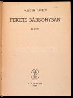 Passuth László: Fekete bársonyban. Bp., 1946, Athenaeum. Első kiadás. Kiadói félvászon-kötés, kissé ...