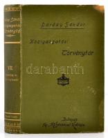 Dárday Sándor: Közigazgatási törvénytár. A fennálló törvények, rendeletek és döntvényekből rendszere...