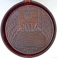 Fritz Mihály (1947-) 1987. "Operafesztivál Szeged 1987" Br emlékérem eredeti bőrtokban (50...