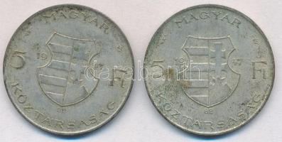 1947. 5Ft Ag "Kossuth" (2x) T:2,2-