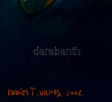 Kovács Tamás Vilmos (1951-): Fekvő akt háttal. Olaj, farost, jelzett, 40×60 cm