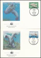 WWF: Tengeri tehén sor 4 db FDC-n WWF Sea cow set 4 FDC