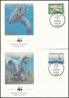 WWF Sea cow set 4 FDC WWF: Tengeri tehén sor 4 db FDC-n