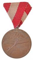 Ausztria ~1910. Az Osztrák Légierőnek / Viribus-Unitis Br emlékérem füllel, szalagon. Szign.: Gustav Gurschner (27mm) T:2- apró ph. / Austria ~1910. Für die Österr. Luft Flotte Br commemorative medal with ear and ribbon. Sign.: Gustav Gurschner (27mm) C:XF tiny edge error