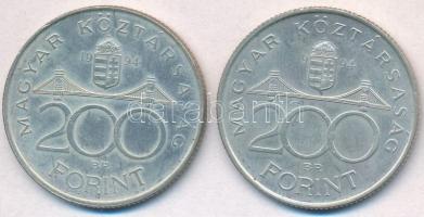 1994. 200Ft Ag "Deák" (2x) T:2